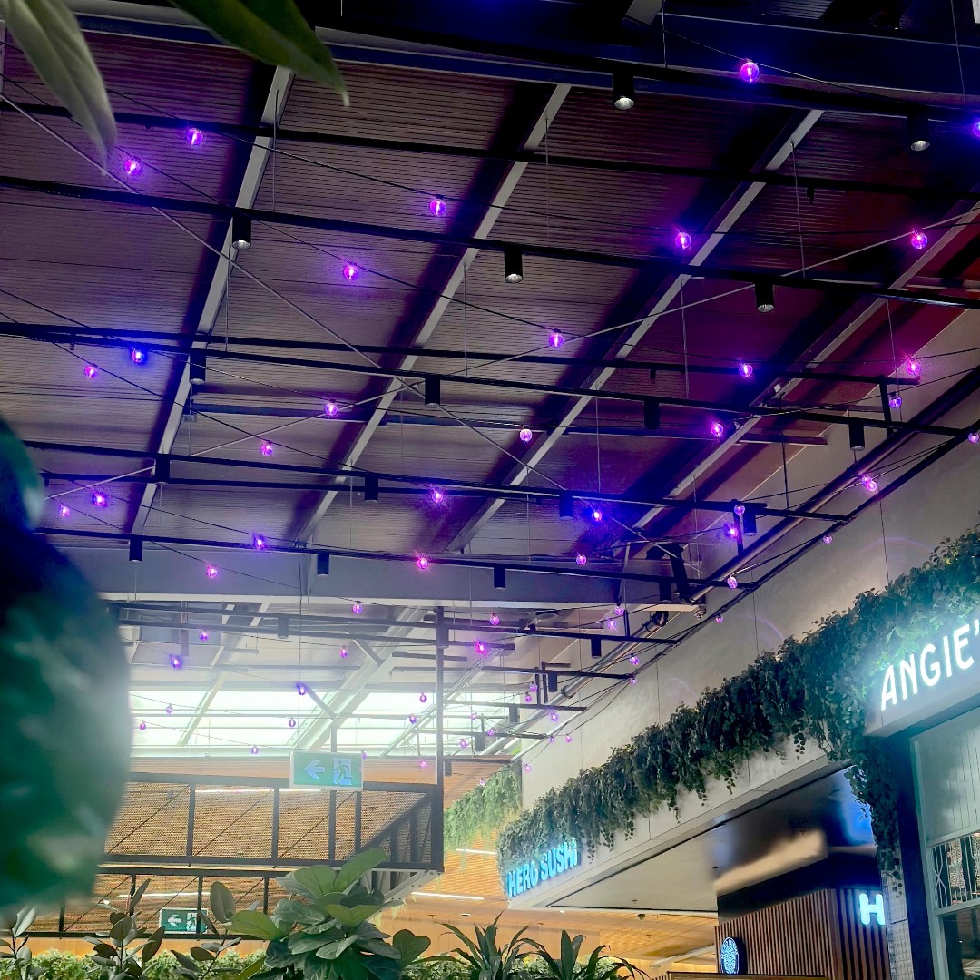 Lighting was changed to purple at Watergardens VIC to celebrate International Women’s Day