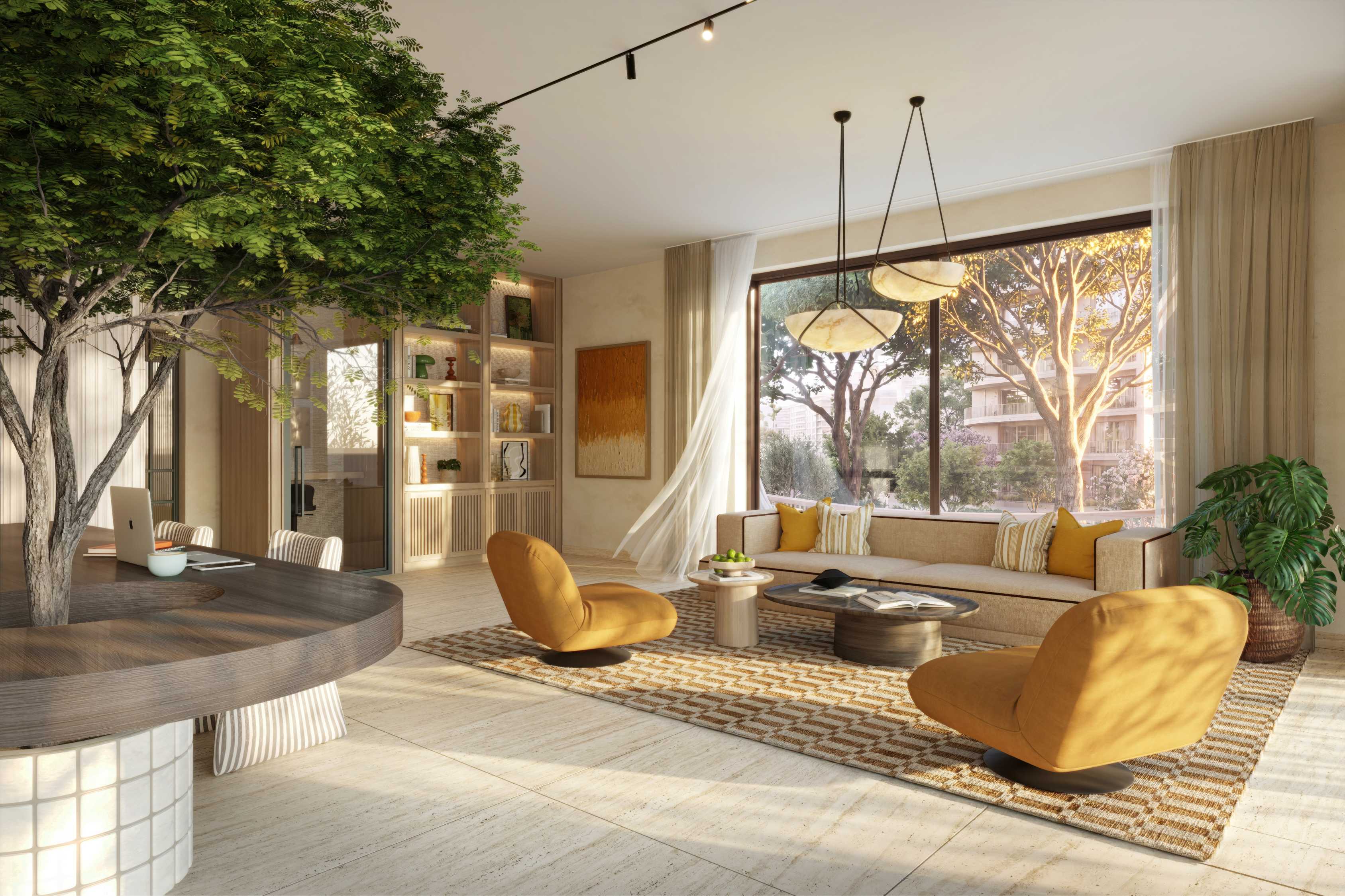 Co-working lounge, The Canopies at Yas Point