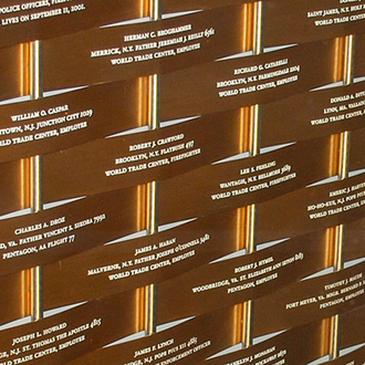 9/11 Memorial of Knights that lost thier lives during the Word Trade Center attacks.