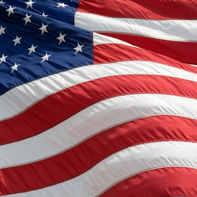 Close-up of American flag