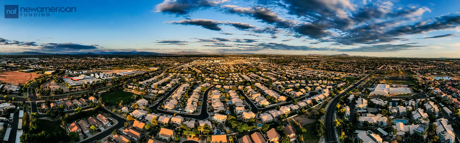 Aerial view of Arizona neighborhood