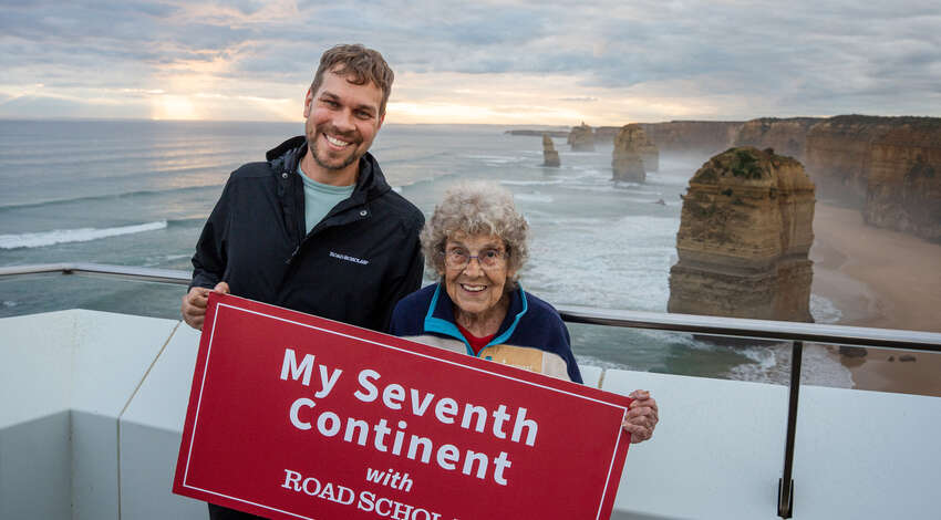 Grandma Joy and Brad Ryan in Australia 7th continent / seventh continent