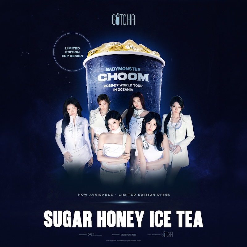 Gotcha Special Collab with BABYMONSTER and Honey Sugar Ice Tea