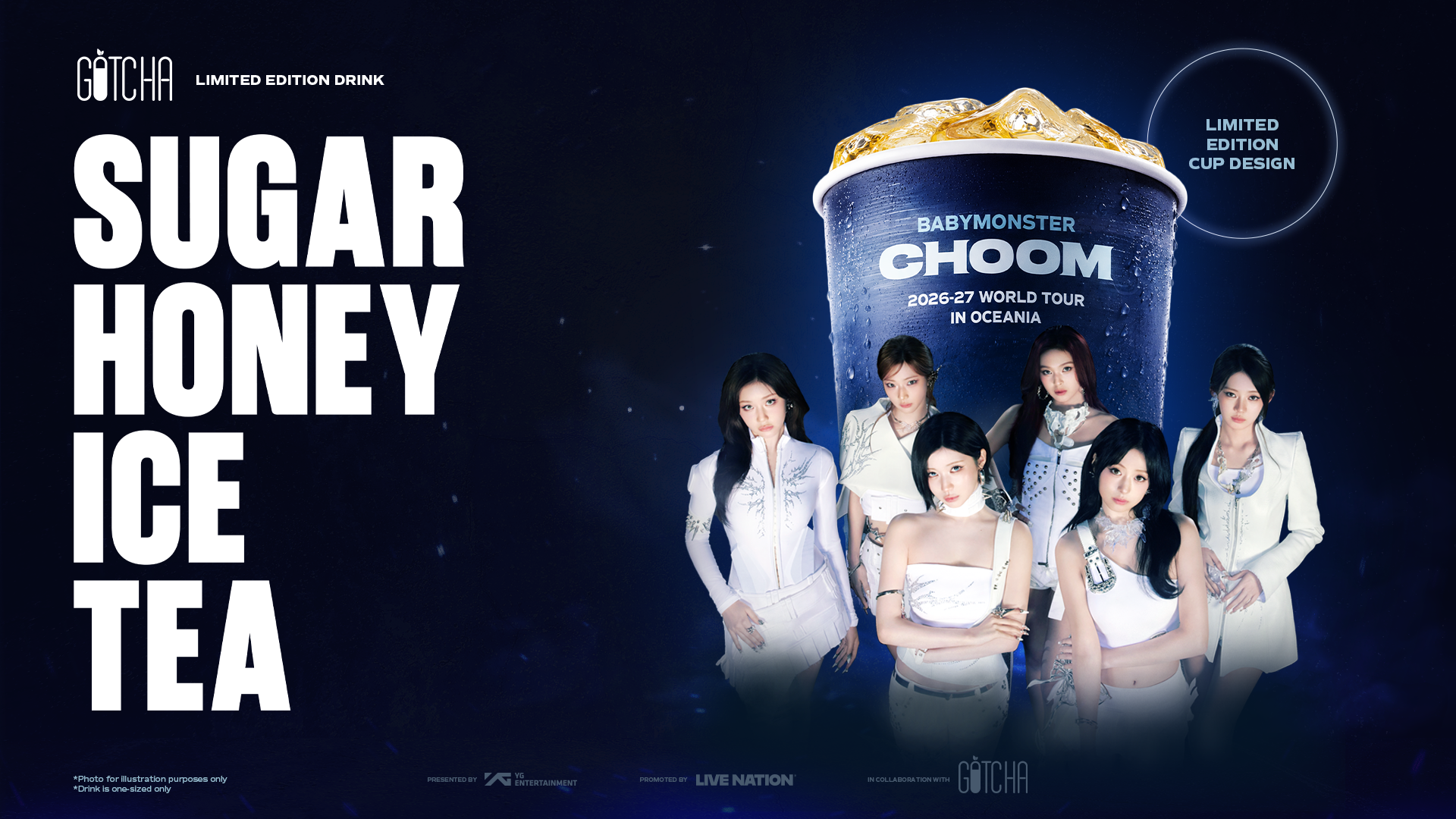 Gotcha Special Collab with BABYMONSTER and Honey Sugar Ice Tea