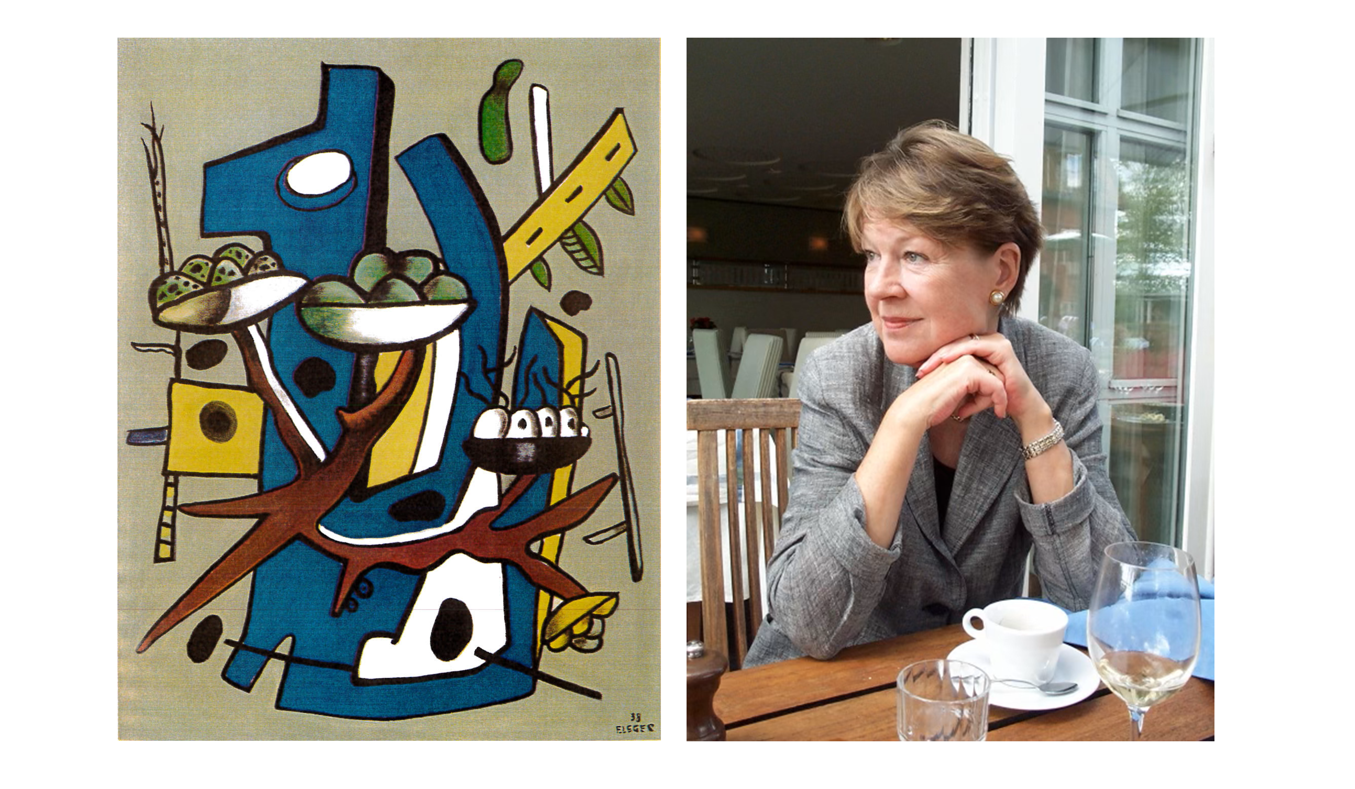 Det var en tavla av Mirò blev startkapitalet för Barbro Saléns stiftelse. Tavlan på bilden är det konstverk av Léger som i enlighet med Barbro Saléns testamente tillföll stiftelsen efter hennes död. Foto: Bukowskis.Till höger, Barbro Salén. Foto Patrik Salén.