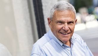 Mike Zoob smiles outside