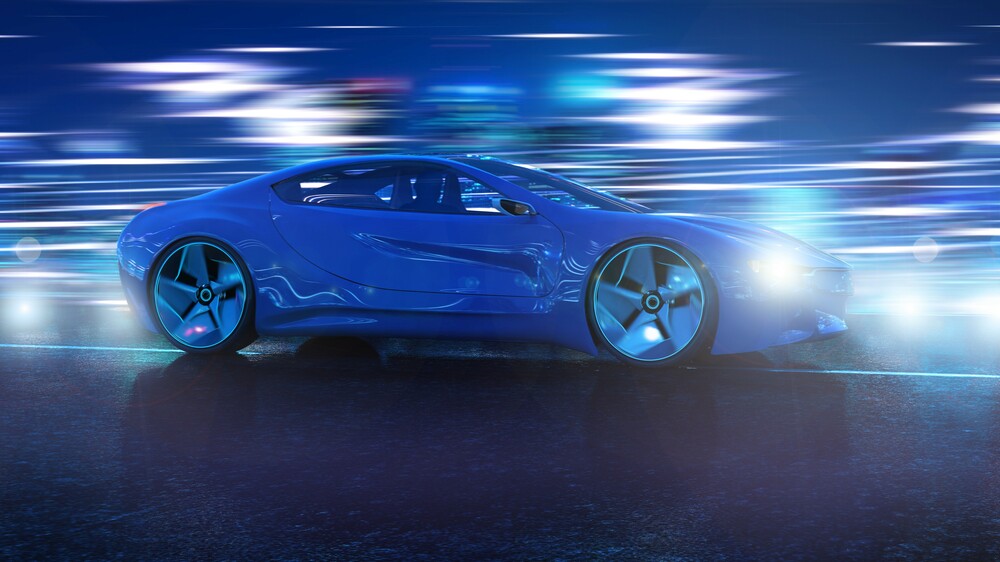 EV driving at night