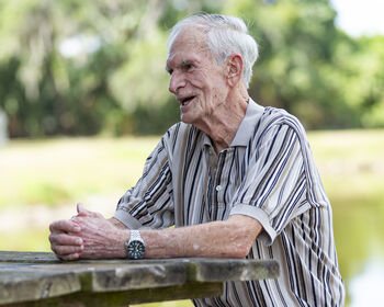 In the two months leading up to his liver surgery, James Sandridge participated in a prehabilitation pilot trial. He built strength through resistance training twice a week and changed to a high-protein diet.