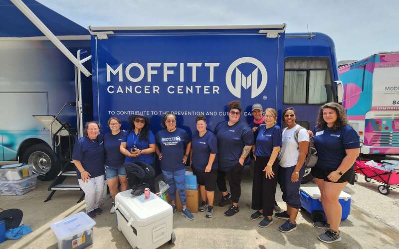 COE team members at a screening event