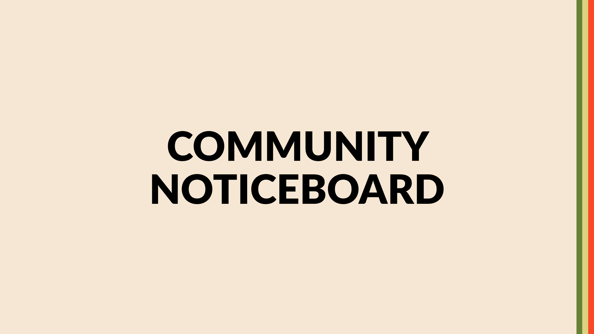 Community Noticeboard