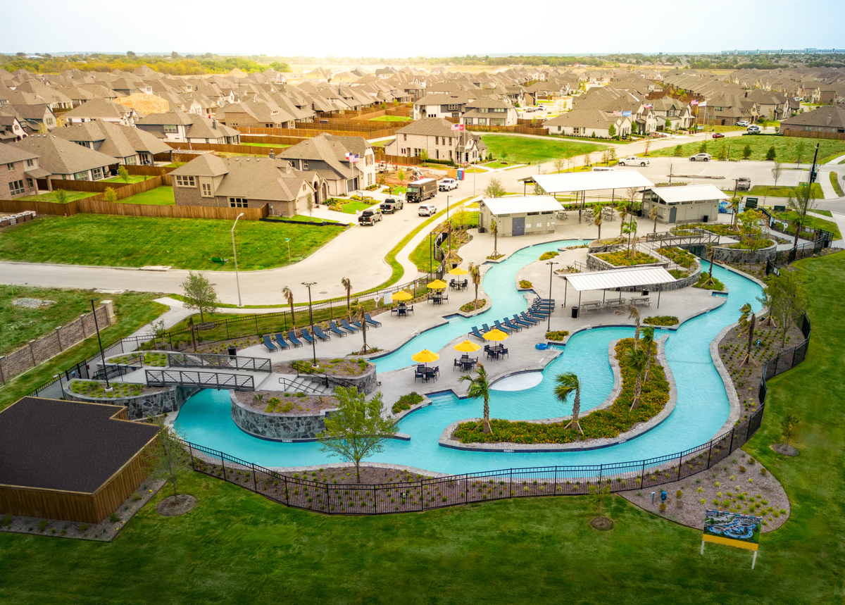 community lazy river with flowing water