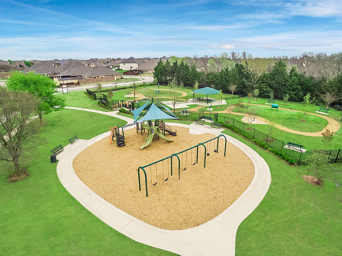 playground and dog park for residents to use