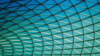 Cool geometric pattern made of glass
