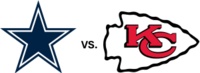 Dallas v KC logos for 4:30 pm Thanksgiving game