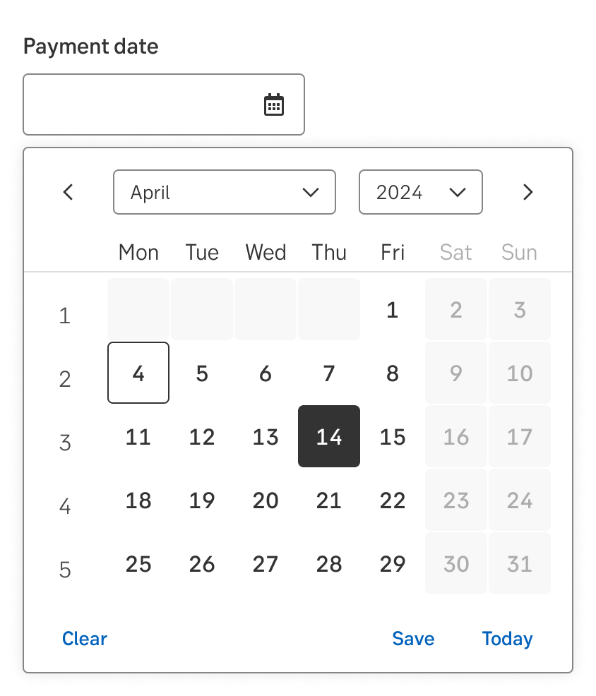 Date picker