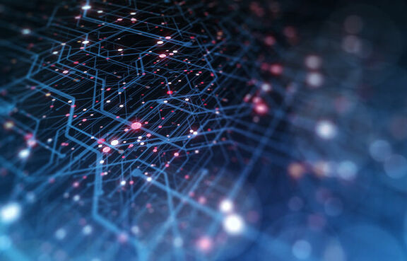 Digital abstract image of computer chip