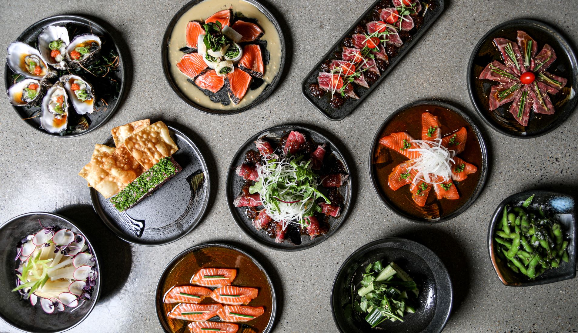 Dishes with foods