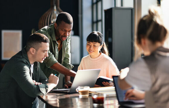 Diverse Team Working Together