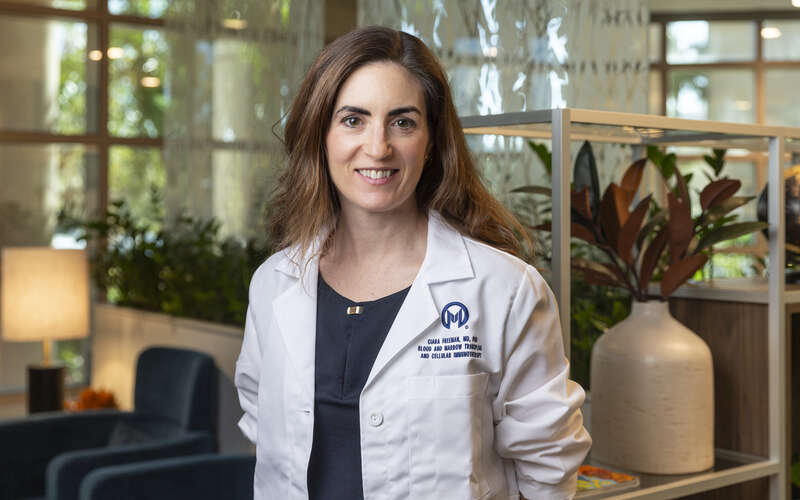 Ciara Freeman, MD, PhD, specializes in treating people with multiple myeloma, a blood cancer that starts in plasma cells in the bone marrow.