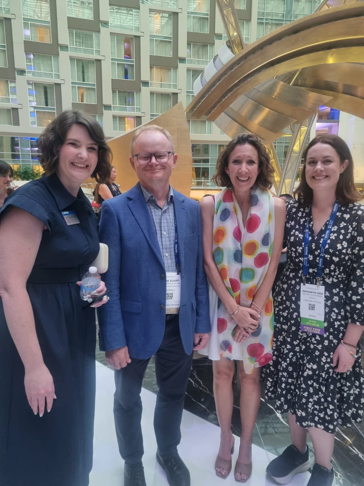 Drs Paula Parker, Mark Schipp, Gemma Chuck, Bronwyn Orr at 2025 AVMA Convention