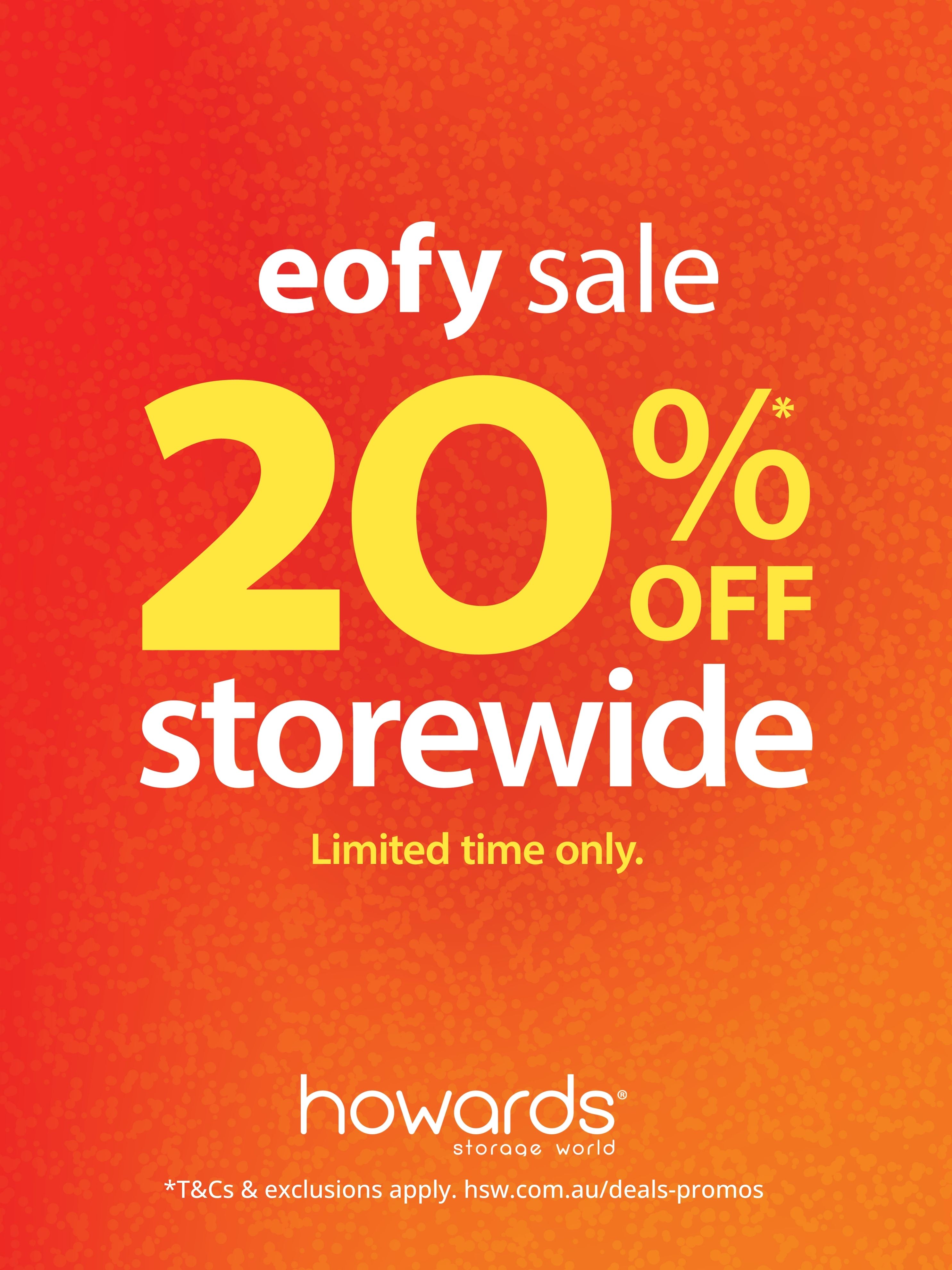 20% off storewide at Howards