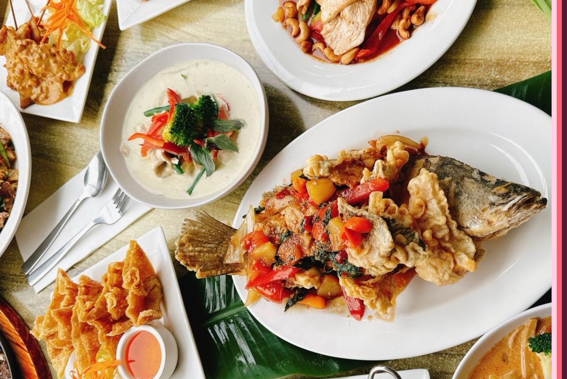 A variety of dishes from Khao Thai