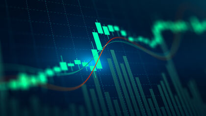 Abstract investment growth chart