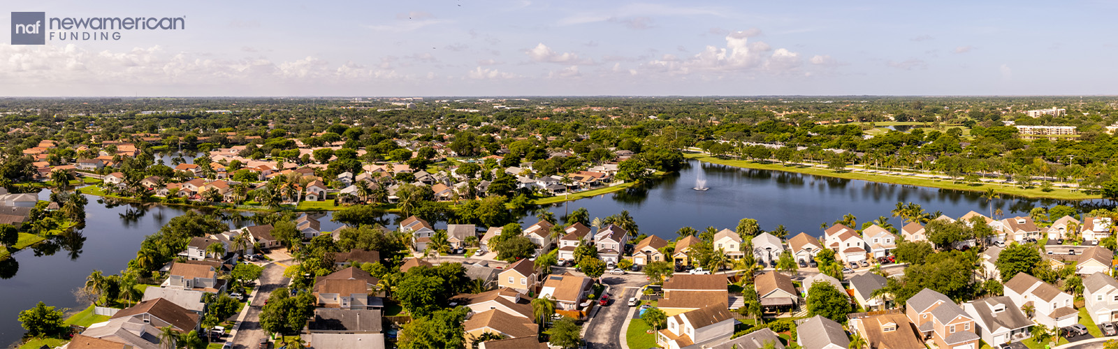 Aerial view of Florida neighborhood