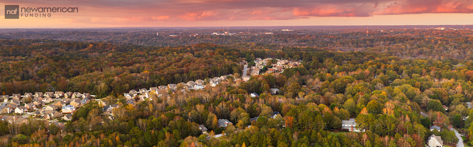 Aerial view of Georgia neighborhood