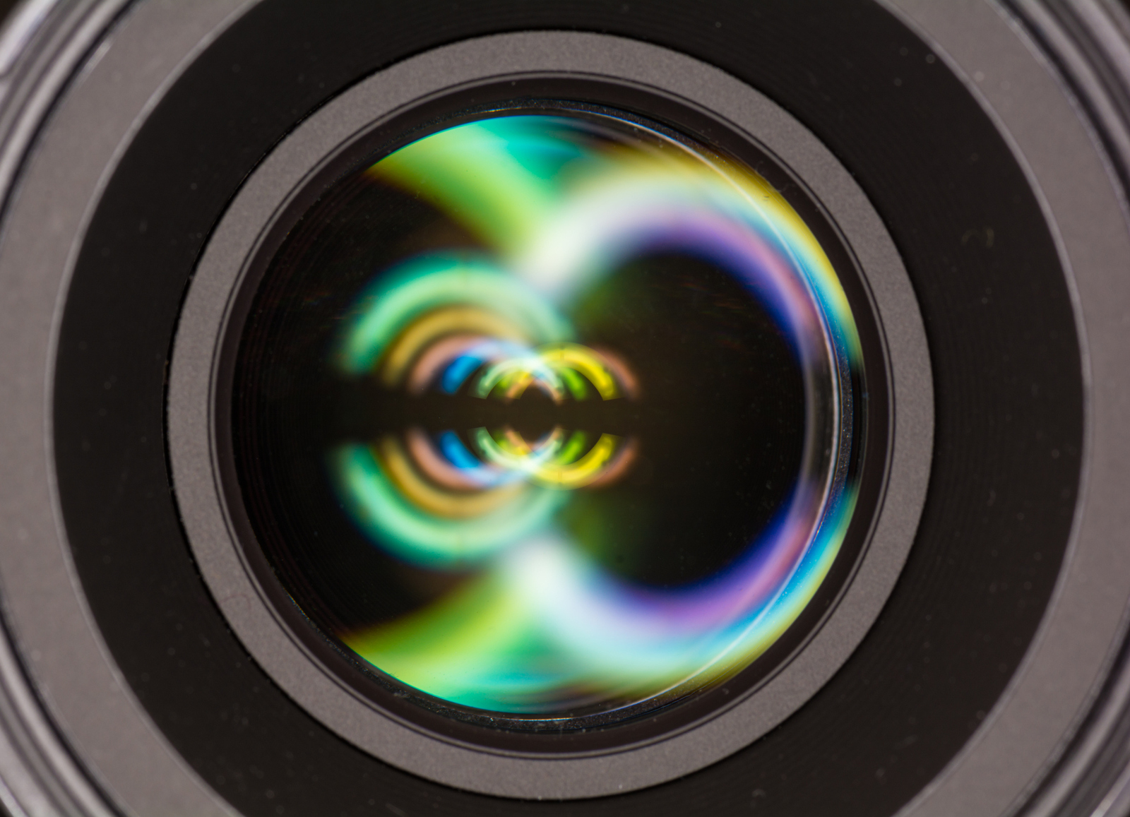 Optical CoatingPlus filter from Materion showing light through it