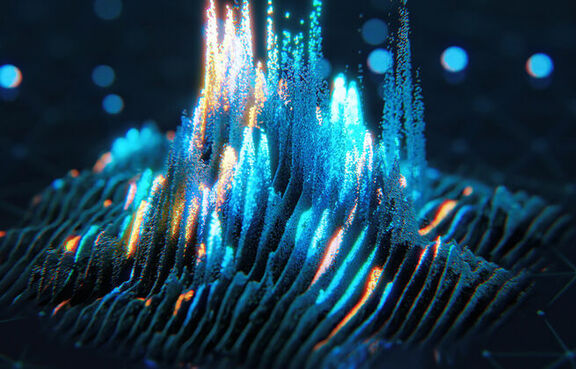 Abstract digital art of lines and waves