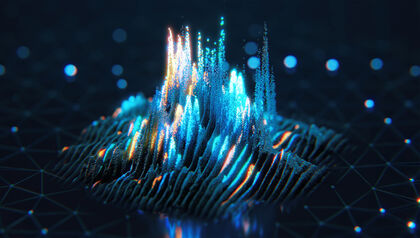Abstract digital art of lines and waves