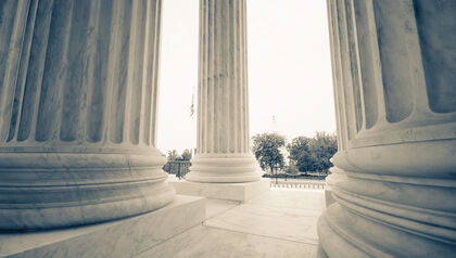 Close up of Capitol Building columns 