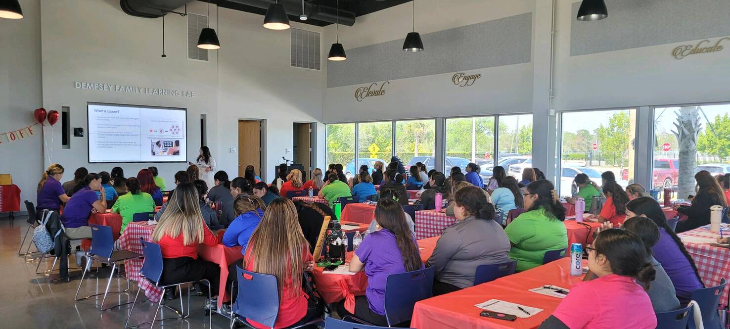 Throughout fiscal year 2025, Moffitt health educators hosted 12 clinical trial education sessions across nine counties, reaching 210 individuals.