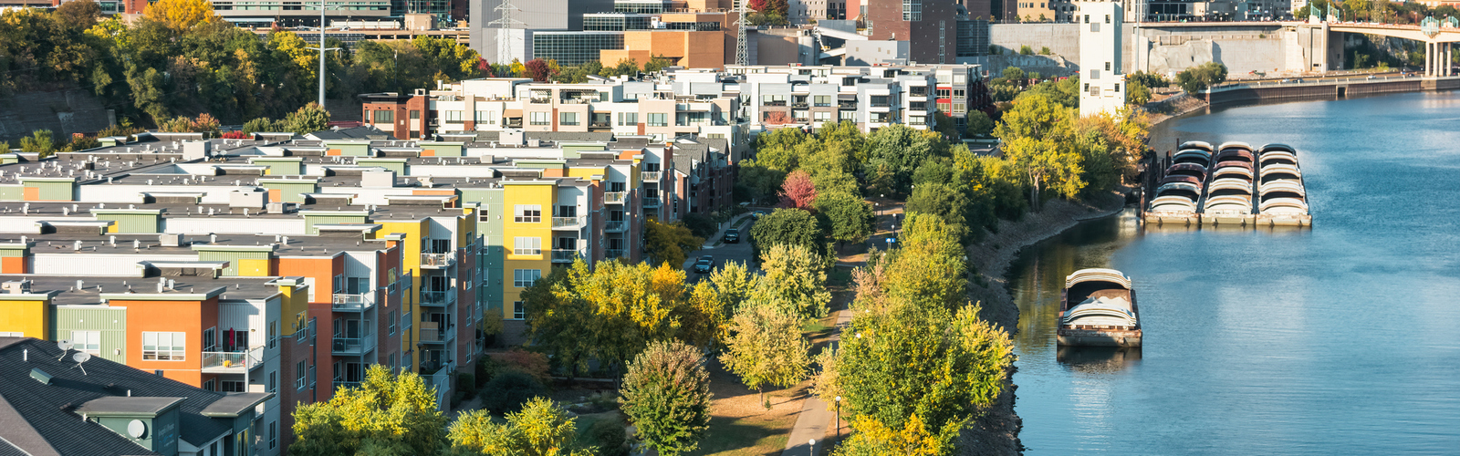 A shot of a city in Minnesota