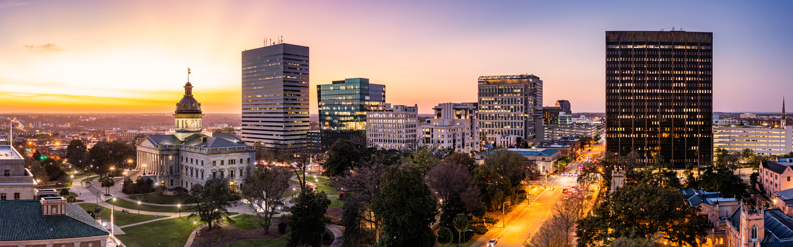 A shot of the major city in South Carolina