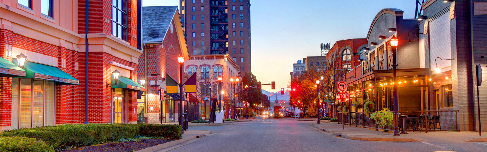 A shot of the major city in West Virginia