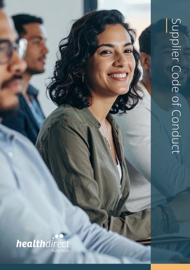 Healthdirect Australia Supplier Code of Conduct PDF cover