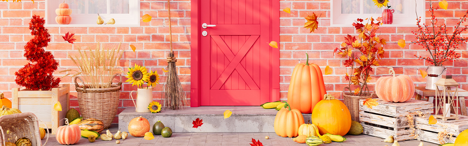 A home with festive decorations 