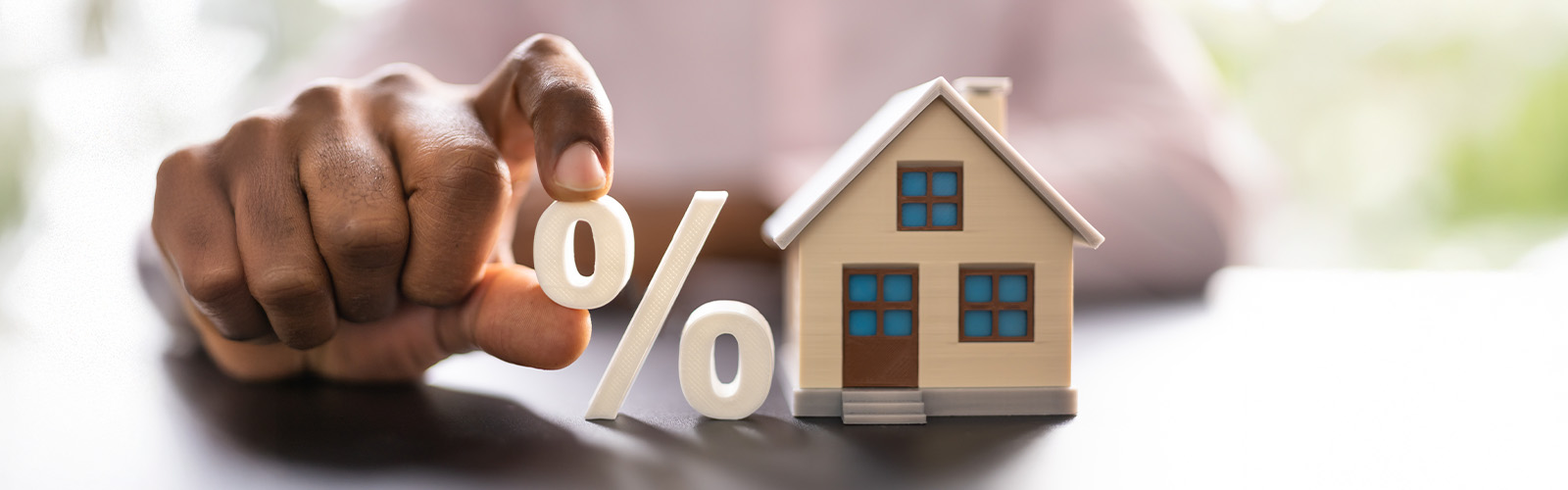 A hand with a percent sign