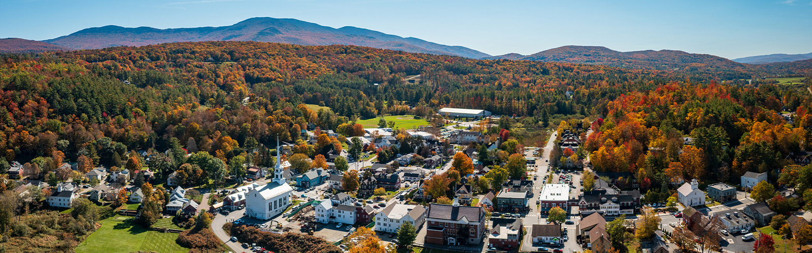 View of city in Vermont.
