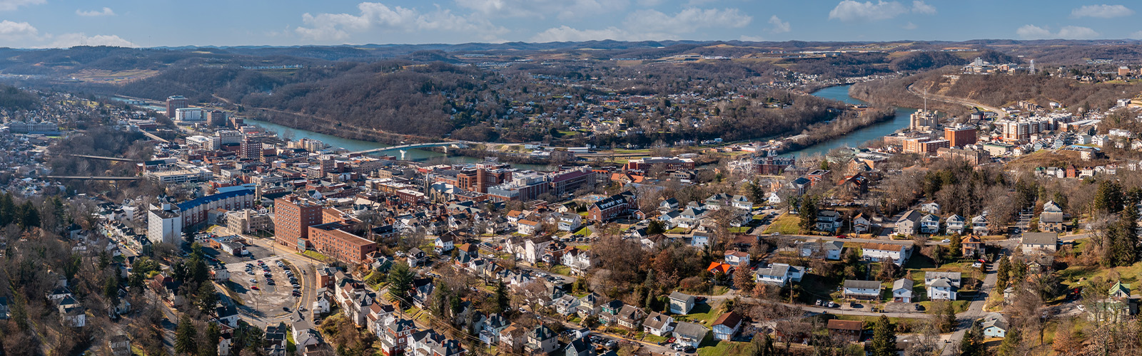 View of city in West Virginia