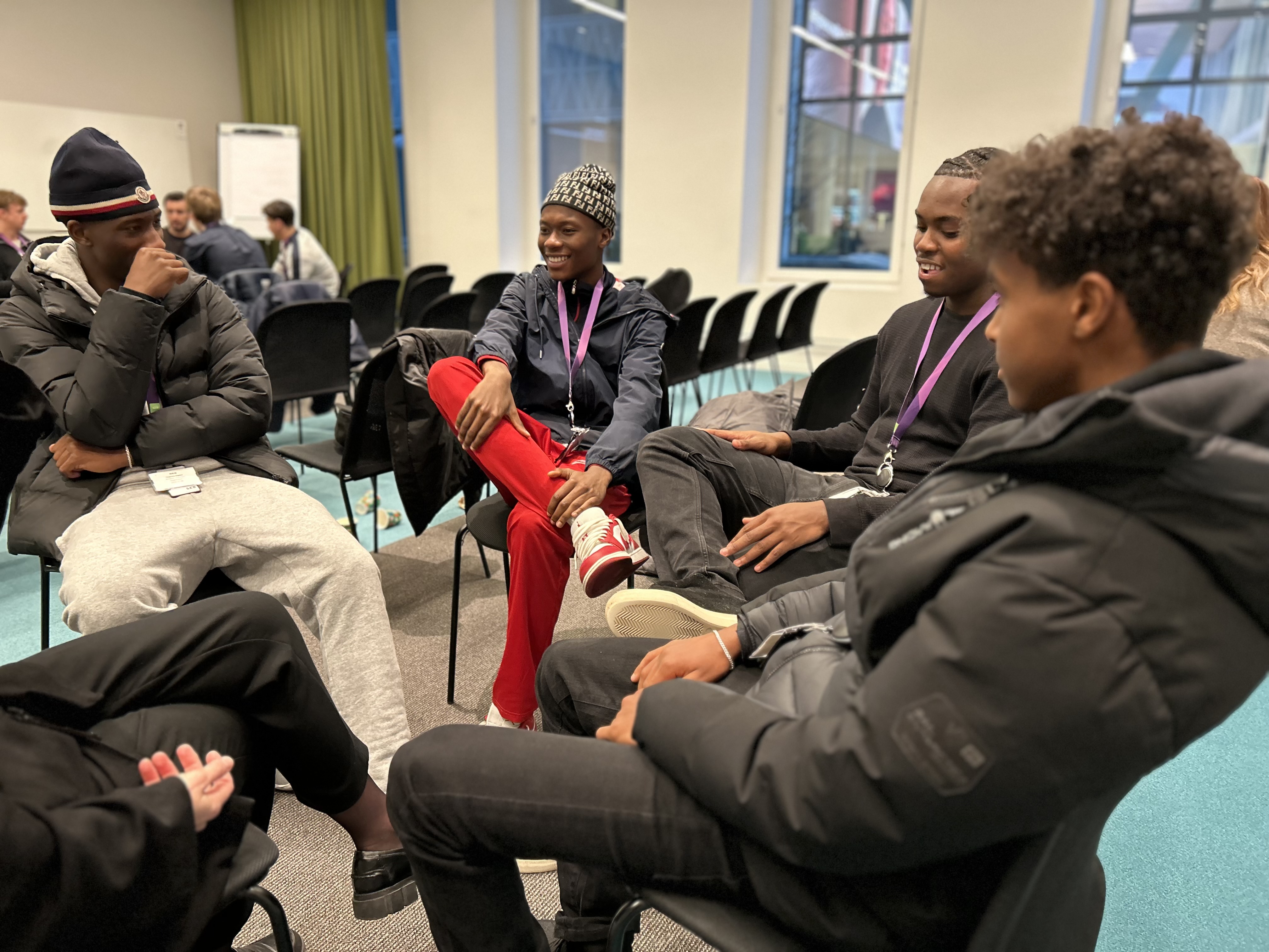 Från vänster: Degome Dibaga, Joffrey Ngambaka Nguba, Christoffer Sika och Ayuub Abdulle.