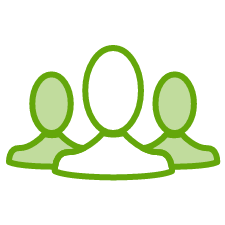 Light green business team icon