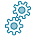 Blue gears icon