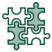 Puzzle piece icon dark green