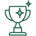 Dark green trophy icon