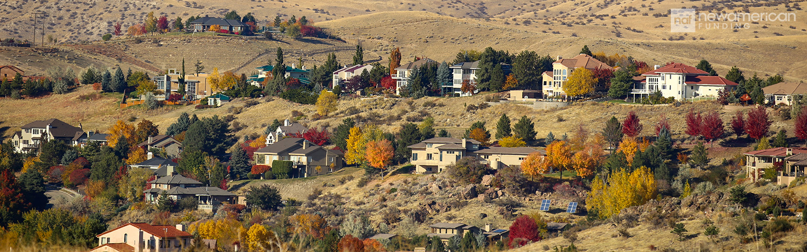 Aerial view of Idaho neighborhood