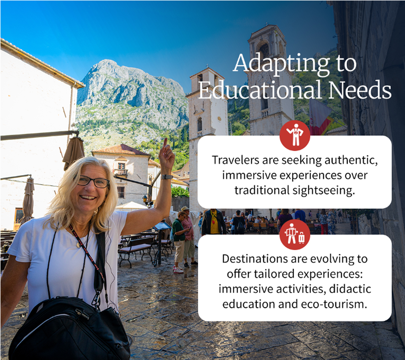 adapting to education needs in travel infographic