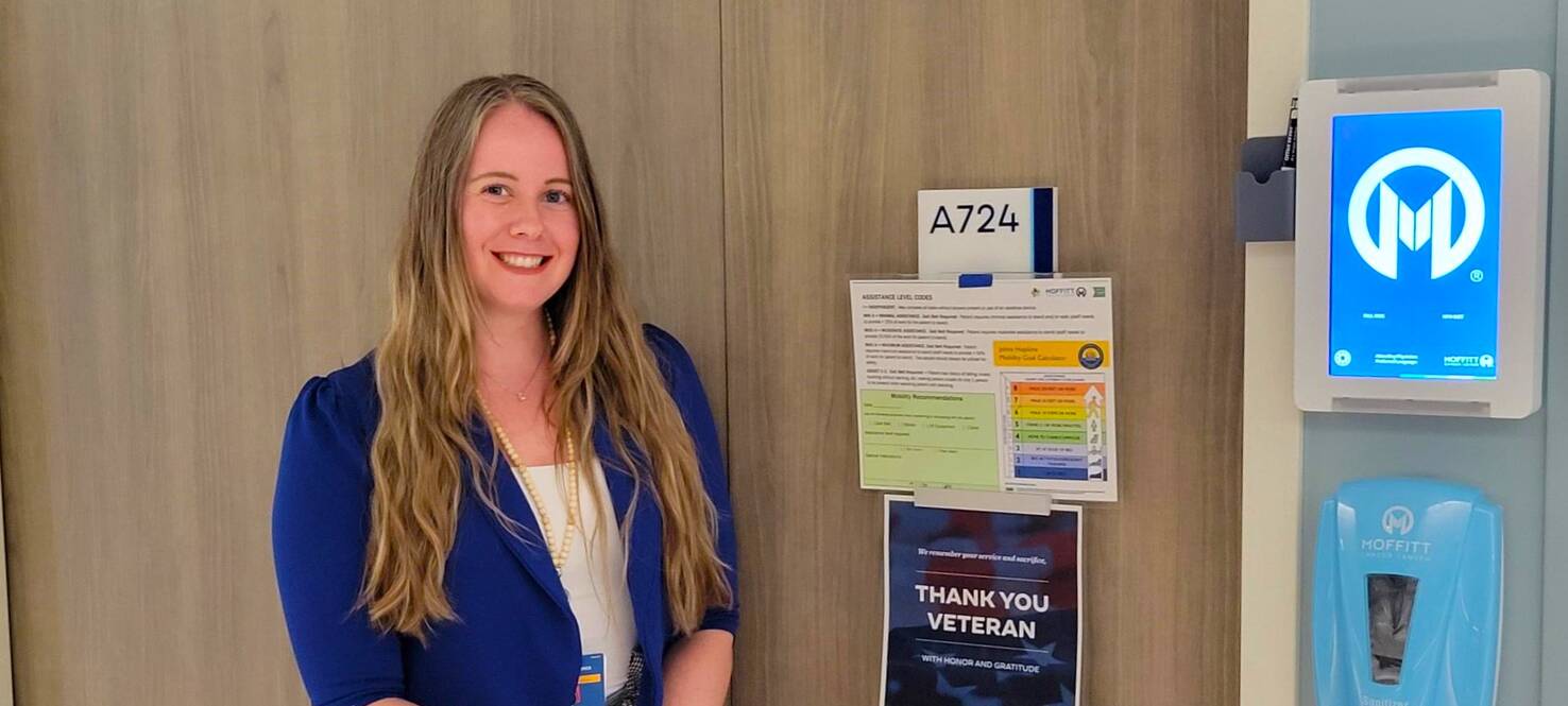 Team member Brianna Holman spearheads Moffitt's Inpatient Veteran Initiative program.